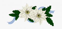 Flowers Of Christmas In Blue Clip Art - Blue Poinsettia Garland ...