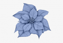 Christmas Blue Poinsettia Clip Art - Blue Poinsettia Clipart - Free ...