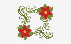 Poinsettia Clipart Flourishes - Poinsettia Corner Png - Free ...