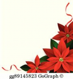 Poinsettia And Christmas Decoration Border Corner Border Clip Art ...