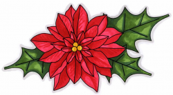free poinsettia clip art black and white | DIY projects to try ...