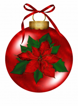 Christmas Ornaments Clipart Holly - Clip Art Poinsettia Flower Free ...