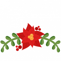 Christmas Poinsettia Flourish scrapbook cut file cute clipart files ...