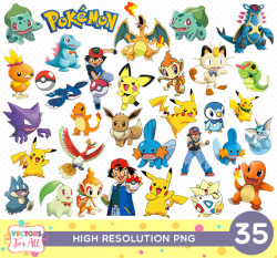 Pokemon CutOut Printable, Pokemon PNG Files, Decoration ...