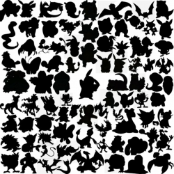 250 First Generation Pokemon Silhouette Clipart Pokemon ...