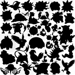 250 First-Generation-Pokemon-Silhouette-Clipart Pokemon ...