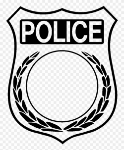 Badge Drawing Clip Art Free Stock - Police Badge Black And ...