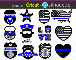 Police Wife SVG Thin Blue Line svg Police badge svg Police ...
