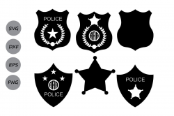 Police Badge SVG, Police SVG, Police Badge Monogram SVG, Sheriff Svg,  Police Badge Clipart Vector, Shield Svg, Dxf, Eps, Police Token Svg.