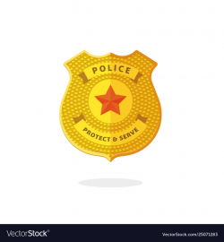 Police badge symbol isolated clipart