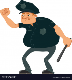 Angry police officer