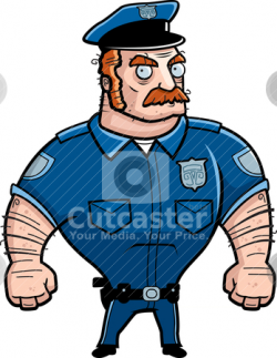 Angry Police stock vector