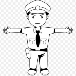 Clip Art Black And White Police Officer Police Uniforms Of ...