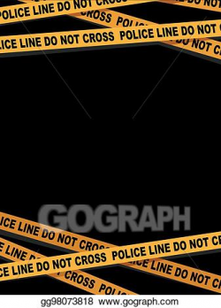 Clip Art Vector - Police line tape design background border ...
