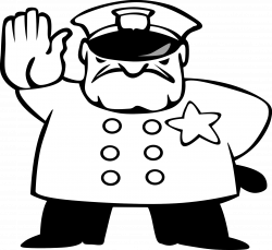 Police man drawing clipart image #7365