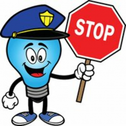 Police Bulb With A Stop Sign stock vectors - Clipart.me