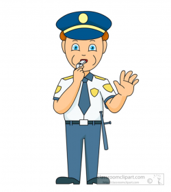 Safety clipart male police officer directing traffic ...