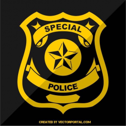 Police badge vector. in 2019 | Special police officer, Badge ...