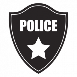 Badge police star silhouette - Transparent PNG & SVG vector