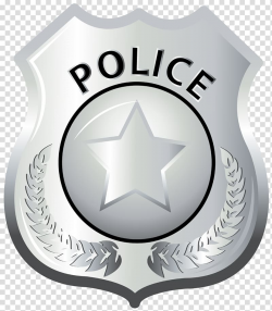Silver police badge illustration, Badge Police officer Lapel ...