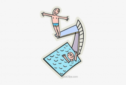 Swimming Pool With Diving Board Royalty Free Vector - Diving ...