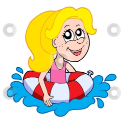 Girl in pool clipart 1 » Clipart Station