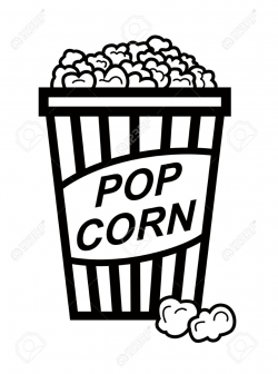 Popcorn clipart black and white Luxury Vector Black Pop Corn White ...