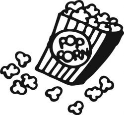 Black White Clipart Popcorn Clipart Black and White Gallery - Clip ...