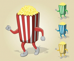 Dancing Popcorn premium clipart - ClipartLogo.com