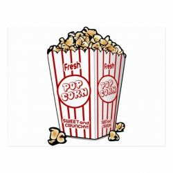 popcorn corn snack food movie night fun postcard | Zazzle.com in ...
