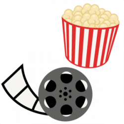 Popcorn Movie Reel Movie Night SVG scrapbook cut file cute clipart ...