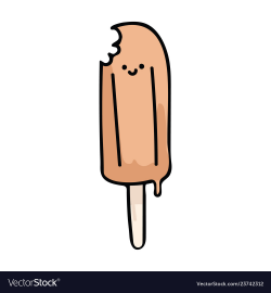 Kawaii popsicle cartoon motif