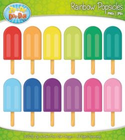 Rainbow Popsicles Clipart {Zip-A-Dee-Doo-Dah Designs} | My ...