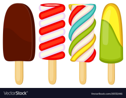 Colorful sweet candy popsicle set