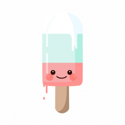 Kawaii melting popsicle