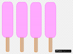 4 Pink Single Popsicle Clip art, Icon and SVG - SVG Clipart