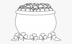 Black And White Pot Of Gold Clipart - Pot Of Gold Clipart ...