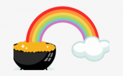 Rainbow And Pot Of Gold Clipart - Rainbow Pot Of Gold ...