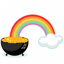 Rainbow with pot of gold clipart clipartfest - WikiClipArt