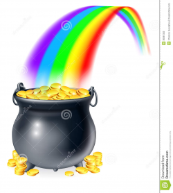 Rainbow And Pot Of Gold Clipart | Free download best Rainbow ...