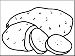 Clip Art: Sweet Potatoes B&w I Abcteach | Abcteach with ...