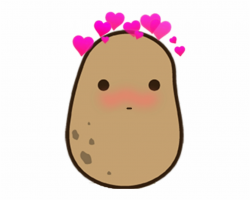 Blushing Potato - Kawaii Potato Png Blushing Free PNG Images ...