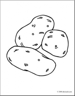 Clip Art: Potatoes (coloring page) I abcteach.com | abcteach