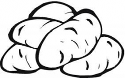 Image result for potato clipart black and white | Coloring ...