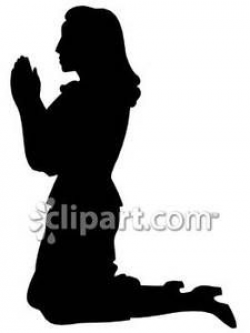 Women In Prayer Clip Art | Silhouette of a Woman Praying - Royalty ...