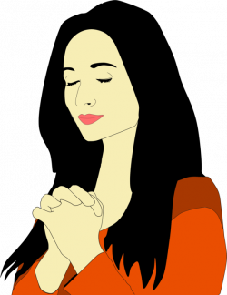Praying Hands Prayer Religion Drawing Woman CC0 - Art,Black Hair ...