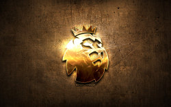 Download wallpapers Premier League golden logo, artwork ...