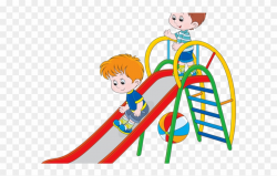 Playground Clipart Preschool - Kids Slide Cartoon - Png Download ...