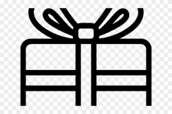 Birthday Present Clipart Icon - Christmas Gift Clipart Black ...