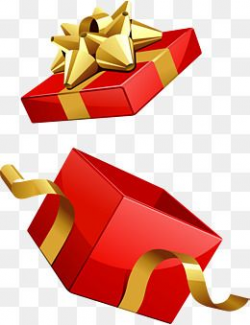 Red Gift Box Vector, Gift Clipart, Open, Empty PNG and ...
